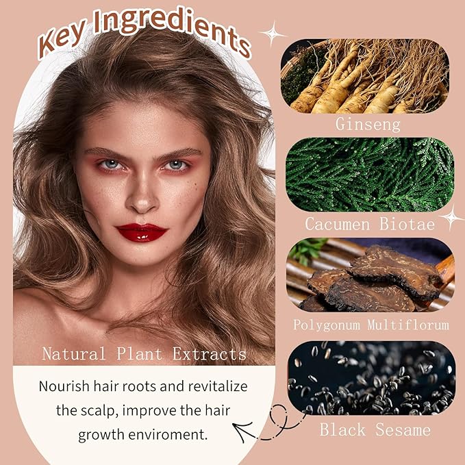 Black 3-in-1 Hair Dye for Men & Women - Long-Lasting Gray Hair Coverage, Shampoo Para Canas, Natural Color in Minutes - 16.9 Fl Oz