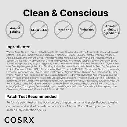 COSRX PEPTIDE 132 Hair Care Set - Bonding Shampoo, Treatment & Oil Serum, Bond Repair Treatment Hair Gift Set for Damaged, Dry Hair, Daily Scalp Treatment for Dandruff, Dry, Itchy or Flaky Scalp