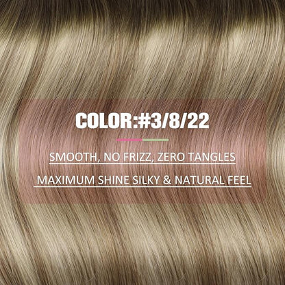 YoungSee Human Hair Tape in Extensions Balayage Brown Tape in Hair Extensions Real Human Hair Brown Ombre Blonde with Medium Brown Tape Human Hair Extensions Silky Straight 20 Inch 20pcs 50g