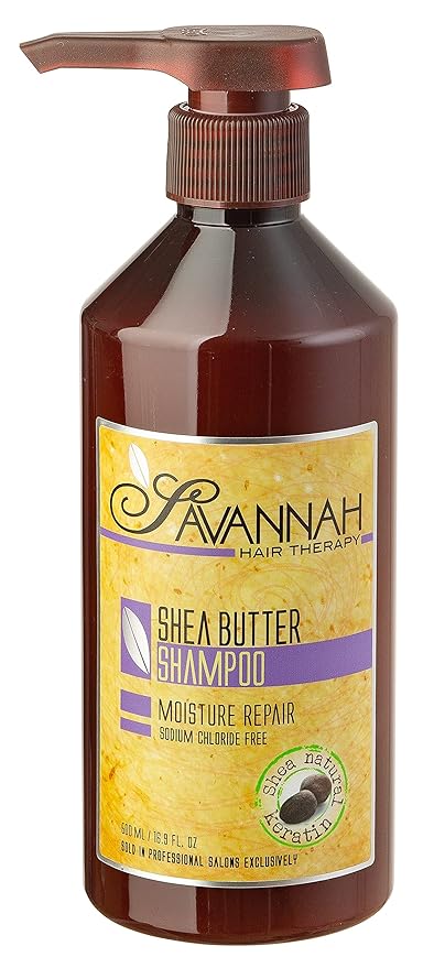 Shea Butter Shampoo – Transforms Dry, Frizzy Hair into Silky Smooth – Sulfate-Free, Nourishing Formula with Keratin & Vitamins – 500ml (16.9 oz)