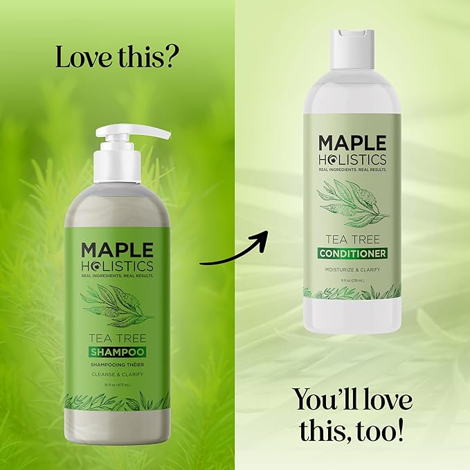 Clarifying Shampoo for Build Up & Oily Hair - Tea Tree Shampoo for Men and Women with Rosemary Essential Oil for Oily Hair and Scalp - Color Safe Vegan Sulfate Silicone & Paraben Free (16 Fl Oz)