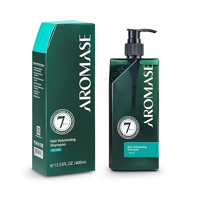 Aromase Hair Volumizing Shampoo - Clarifying Shampoo - Boost Hair Volume, Balance Scalp Oil, Soothe Itchiness - No Parabens, SLS, or Silicone - 14 oz