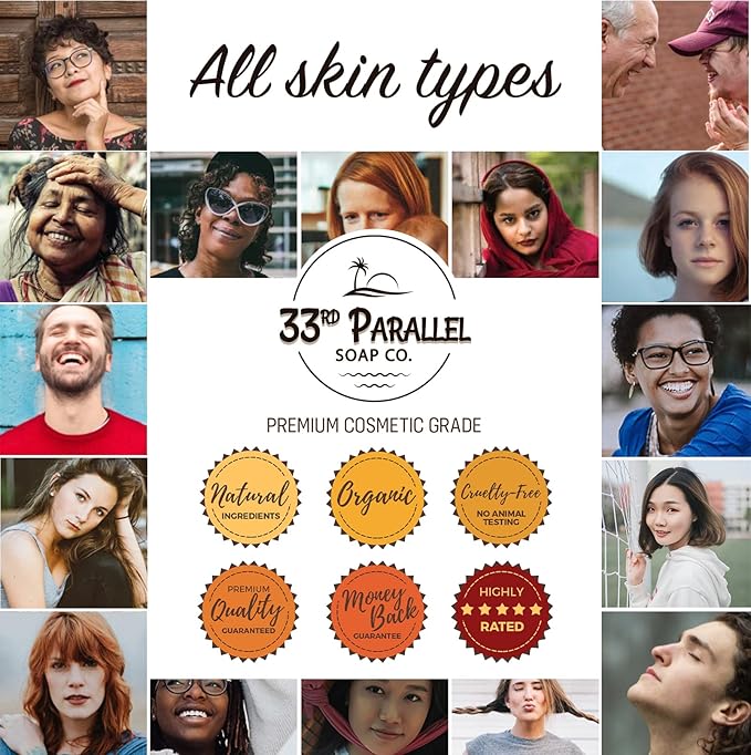 33rd PARALLEL | Golden Jojoba Oil (32 oz) Cold Pressed & Unrefined; Non-GMO; 100% Pure & Natural Hexane Free | Moisturizing Oil for Skin, Face, Hair & Nails | 32 FL OZ