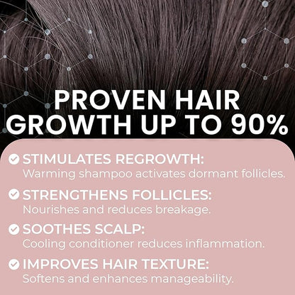 34 OZ Hair Growth Shampoo and Conditioner Set for Women | Effective Hair Regrowth Treatment | Strengthening, Thickening & Soothing Formula for Healthy, Vibrant Hair | Salon Size