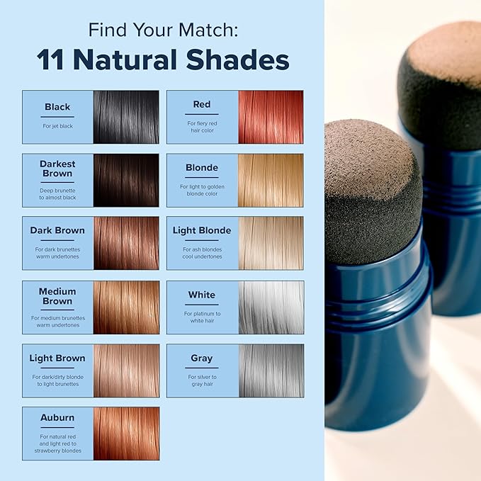 TRUHAIR Color & Conceal Waterproof Root Touch Up Hair Color Concealer - Hair Cover up for Gray Coverage and Hairline Filling - 11 Hair Colors Available (White)