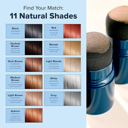 TRUHAIR Color & Conceal Waterproof Root Touch Up Hair Color Concealer - Hair Cover up for Gray Coverage and Hairline Filling - 11 Hair Colors Available (White)