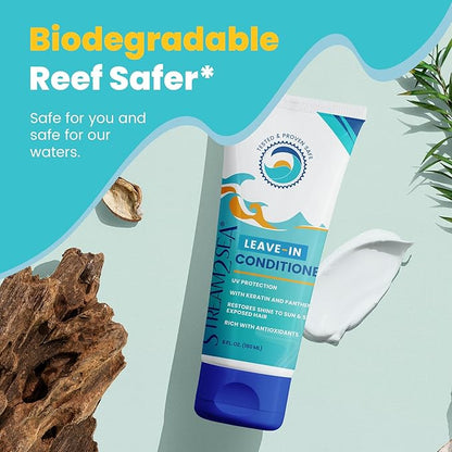 STREAM 2 SEA Leave In Conditioner Reef Safe Hair Conditioner Formula For Dry and Damaged Hair, 32 oz Paraben Free Hair Detangler with UV Protection For All Hair Types