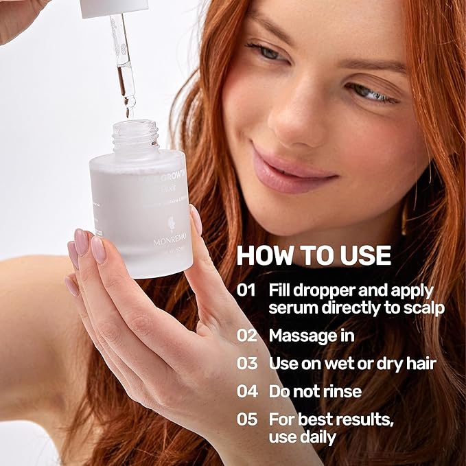 Hair Growth Serum with Turmeric, Caffeine & Biotin – Fast-Absorbing Regrowth & Scalp Treatment Serum for Fuller Hair – Lightweight Vegan Formula – Ideal for Thinning, Weak Hair & Daily Use