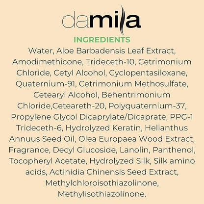 Damila Salt & Sulfate Free Shampoo & Conditioner for Keratin and Color Treated Hair - Professional Keratin Value Pack for Damaged, Frizzy, Curly, Dry & Thin Hair - Shampoo Sin Sal - 33.8 Fl Oz