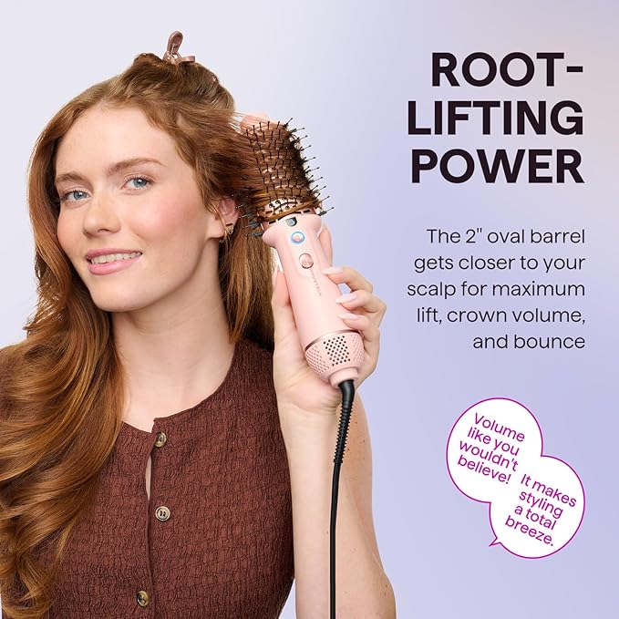 Wavytalk Dual Voltage Hair Dryer Brush for International Travel, 110V-240V Jet Brush, Ionic Hair Dryer Brush Reduces Damage, Anti-Frizz Straight Hair, Curls and Blowouts, Volumizing