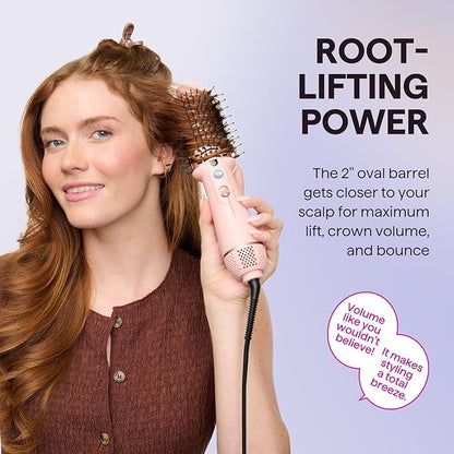 Wavytalk Dual Voltage Hair Dryer Brush for International Travel, 110V-240V Jet Brush, Ionic Hair Dryer Brush Reduces Damage, Anti-Frizz Straight Hair, Curls and Blowouts, Volumizing