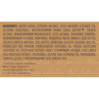 SheaMoisture Intensive Hydration Hair Masque Manuka Honey & Mafura Oil For Dry, Damaged Hair Deep Conditioning Hair Treatment 11.5 oz
