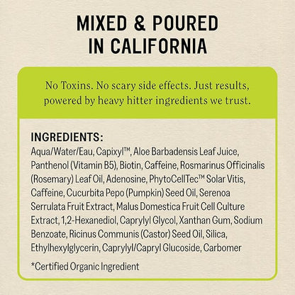 California Naturals Men's Re: Gro Anti-Thinning Scalp Serum, 5% Capixyl with Biotin, Caffeine & Castor and Rosemary Oil, Non-Sticky Cooling Formula, Vegan & Cruelty Free, 3oz