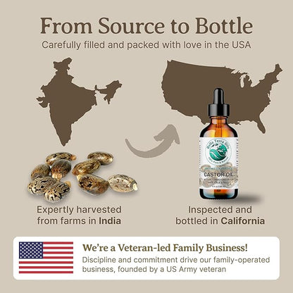 Premium Castor Oil for Luxurious Hair and Radiant Skin – 1 Gallon, Fast Absorbing, All-Natural,. Bella Terra Oils