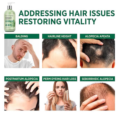Rosemary Hair Growth Shampoo: Thickening and Regrowth Formula for Men & Women - Rosemary Mint Strengthening Shampoo with Tea Tree Oil Biotin - For Thinning Hair and Hair Loss 11.8 fl.oz