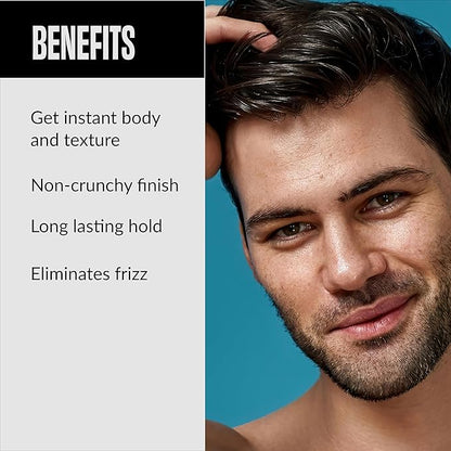 FoxyBae Sea Salt Spray for Men - Texture Spray for Hair - Surf Spray to Add Volume for Tousled Hair - Texturizing Spray for Waves - Sea Salt Spray for Hair - with Biotin - 8 fl oz