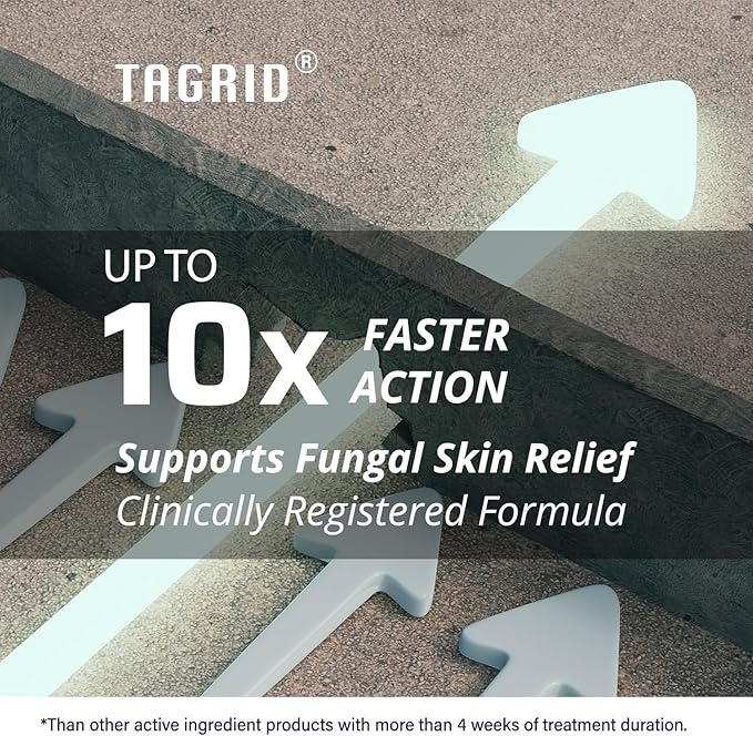 TAGRID Antifungal Cream, Psoriasis, Seborrheic Dermatitis, Ringworm Treatment for Humans, Tinea Versicolor Treatment, Clinically Proven Maximum Relief - 100g