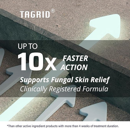 TAGRID Antifungal Cream, Psoriasis, Seborrheic Dermatitis, Ringworm Treatment for Humans, Tinea Versicolor Treatment, Clinically Proven Maximum Relief - 100g