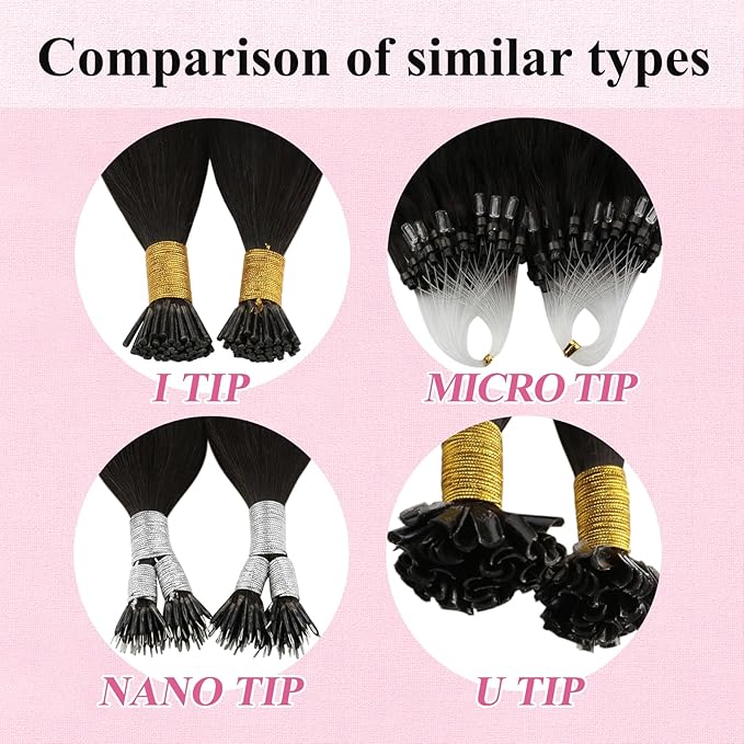 YoungSee Micro Hair Extensions Human Hair Dark Brown Microlink Hair Extensions Dark Brown 18 Inch Cold Fusion Hair Extension Straight 50s 50g