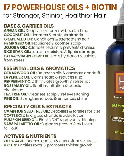 Healthy Hair Oil & Scalp Oil – Hair Oils for Hair Growth with Organic Coconut Oil, Peppermint, Tea Tree, Jojoba, Rosemary for Hair Growth & Lavender Oil – 4 oz
