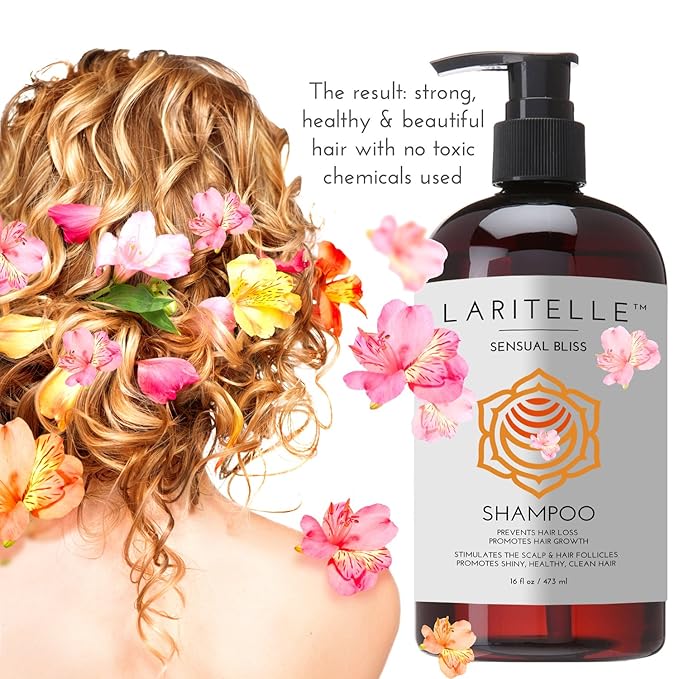 Organic Shampoo 17.5 oz. Argan Oil, Rosemary, Palmarosa. Promotes Hair Growth, Prevents Hair Loss. GF