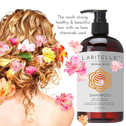 Organic Shampoo 17.5 oz. Argan Oil, Rosemary, Palmarosa. Promotes Hair Growth, Prevents Hair Loss. GF