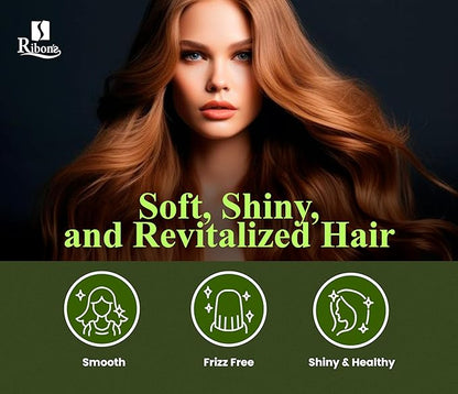 Ribon's Conditioner 450ml - Nourishing Hair Conditioner for Women, Moisturizing & Detangling, Prevents Hair Loss, 100% Natural, Floral Scent, Sulfate & Paraben-Free, Hair Care Treatment with aloe vera
