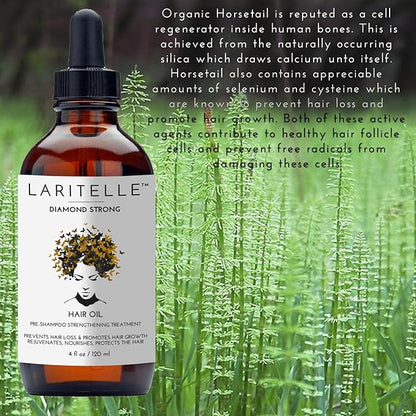 Diamond Strong Hair Growth Treatment Oil – 4 oz – Organic Anti‑Thinning Scalp Oil with Jojoba, Saw Palmetto, Nettle & Rosemary – Vegan, Sulfate‑Paraben‑Free