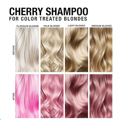 Cherry Hydrating Color Depositing Shampoo - Brighten & Tone Faded Hair, Semi-Permanent Tint, Prevents Fade for Color-Treated Hair, 8.5 Oz.