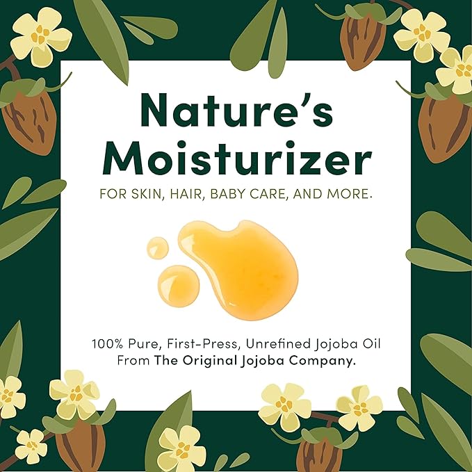 HobaCare Bulk Jojoba Oil - 100% Pure Hexane Free Unrefined Carrier Oil for Soap Making, Hair, Face, Beard, Scalp, Skincare Spa - Natural, Vegan, Long Shelf Life (128 oz Gallon)