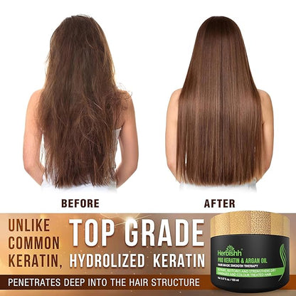 Herbishh Ultimate Grey Hair Color Shampoo Kit (3 Dye Shampoos + 1 Argan Mask) Smooth and Long-Lasting Color for Men & Women - Easy & Quick to Use Combo (Light Brown)