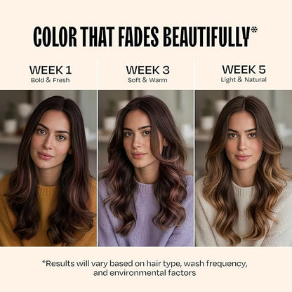 Overtone Color Depositing Semi-Permanent Hair Dye Conditioner - 8 oz For Natural & Color-Treated Hair, Moisturizing Shea Butter & Coconut Oil - Vegan & Cruelty-Free, Espresso Brown