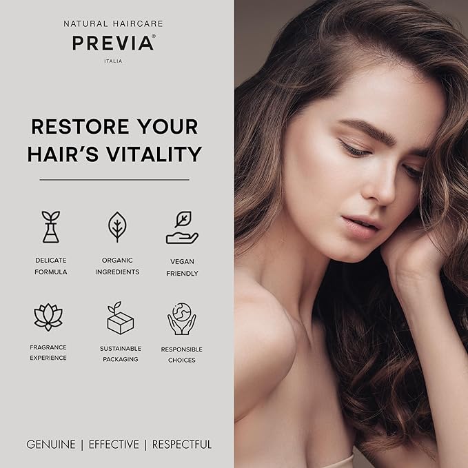 PREVIA Purifying Shampoo for Scalp Health | Purifying & Detoxifying | Nourishing Formula | Vegan & Sulfate-Free | 11.49 oz