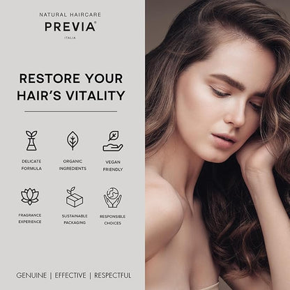 PREVIA Purifying Shampoo for Scalp Health | Purifying & Detoxifying | Nourishing Formula | Vegan & Sulfate-Free | 11.49 oz