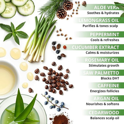 Rosemary & Lemongrass Conditioner for Thinning Hair, Thickening Product for Women and Men, Hair Growth