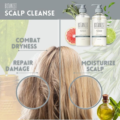 Dry Scalp Shampoo and Conditioner for Women & Men, Sulfate and Paraben Free Shampoo and Conditioner by Collagen, Keratin & Jojoba in Japan, Silicone & Sulfate Free 31.7 Fl Oz SCALP CLEANSE