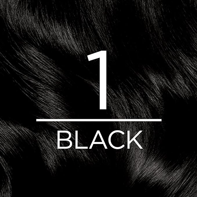 L'Oreal Paris Excellence Creme Permanent Triple Care Hair Color, 1 Black, Gray Coverage For Up to 8 Weeks, All Hair Types, Pack of 1