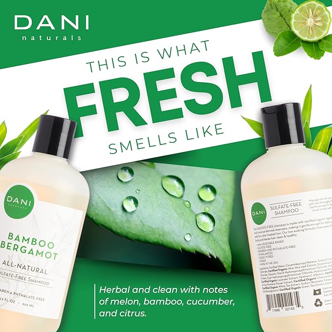 Naturals Shampoo - Bamboo Bergamot is a sulfate-free, vegan, and organic shampoo that deeply hydrates and nourishes dry and curly hair, leaving it soft, smooth, and manageable.
