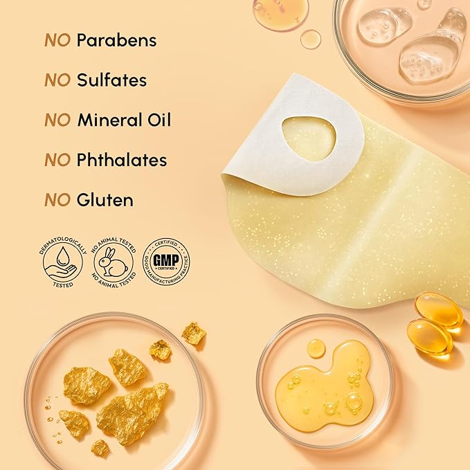 MAREE V Line Lifting Mask with 24K Gold – Deep Collagen Face Mask for Women – Jawline Shaper Mask with Retinol & Hyaluronic Acid – Neck Tightening & Firming - Double Chin Strap for Face Lift