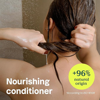 ATTITUDE Nourishing Hair Conditioner, For Dry and Damaged Hair, Naturally Derived Ingredients, Vegan Detangler, Dermatologically Tested, Grapeseed Oil and Olive Leaves, 8 Fl Oz (Pack of 6)