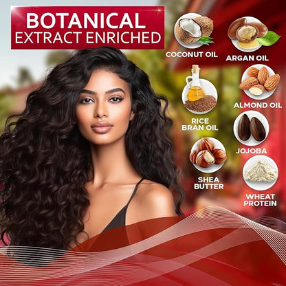 Leave in Conditioner for Curly Hair - Frizz Control for Women and Men - Restores Dry, Damaged and Wavy Hair - Detangler Cream and Sulfate Free Anti Static Moisturizer Treatment with Shea Butter