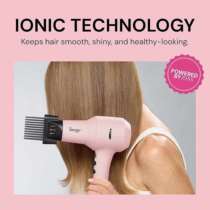 L'ANGE HAIR PowerStyle Ionic Turbo Hair Dryer | 1875W Fast Drying & Precision Styling for Long-Lasting, Frizz-Free Looks | Advanced Ionic Technology Smooths & Shines Hair (Blush)