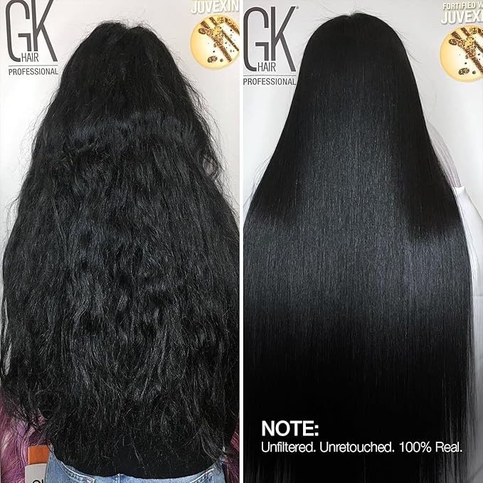 GK HAIR The Best Vegan Keratin Treatment Kit 10.1 fl oz – Pre Treatment Shampoo Straightening Complex for Smooth Silky Frizz-Free Hair Professional Long Lasting Smoothing System