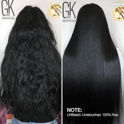 GK HAIR The Best Vegan Keratin Treatment Kit 10.1 fl oz – Pre Treatment Shampoo Straightening Complex for Smooth Silky Frizz-Free Hair Professional Long Lasting Smoothing System