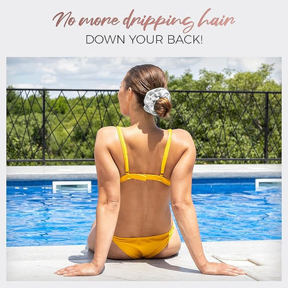 THE PERFECT HAIRCARE Microfiber Hair Towel Wrap + 2 Smooth Large Hair Drying Tie for Wet Hair - Anti-Frizz, Gentle, Absorbent Hair Scrunchies or Face Washing Wristband