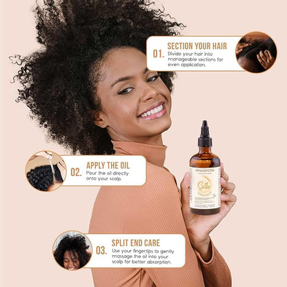 Afrocenchix Soothe Scalp Oil – Growth Oil Treatment for Afro & Curly Hair – Itchy Scalp Relief, Moisture, Vegan – 100ml