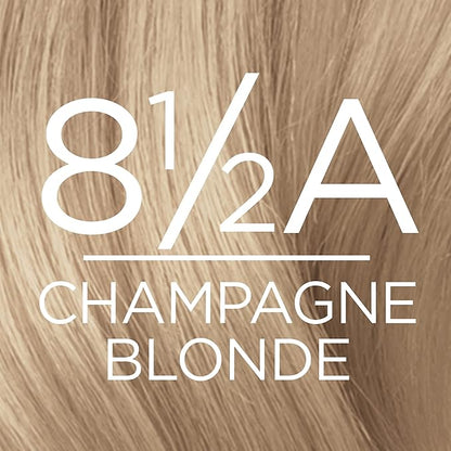 L'Oreal Paris Excellence Creme Permanent Triple Care Hair Color, 8.5A Champagne Blonde, Gray Coverage For Up to 8 Weeks, All Hair Types, Pack of 1
