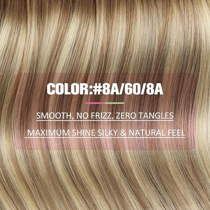 YoungSee Human Hair Tape in Extensions Balayage Tape in Hair Extensions Human Hair Light Brown Ombre Blonde Tape ins Hair Silky Straight 20 Inch Seamless Hair Extension Soft 20pcs 50g