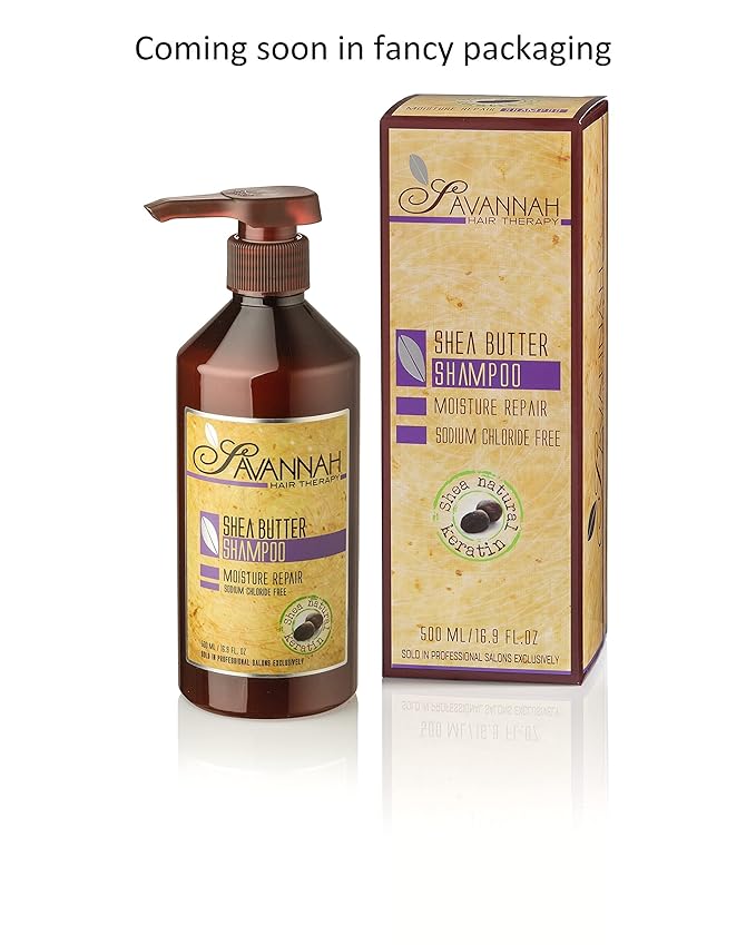 Shea Butter Shampoo – Transforms Dry, Frizzy Hair into Silky Smooth – Sulfate-Free, Nourishing Formula with Keratin & Vitamins – 500ml (16.9 oz)