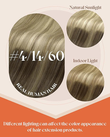 Sunny Hair K Tip Hair Extensions Human Hair 18inch Keratin Hair Extensions Effortless Highlights K Tip for Fine Thin Dark Roots to Golden Brown Mix Blonde K Tips Invisible 50G